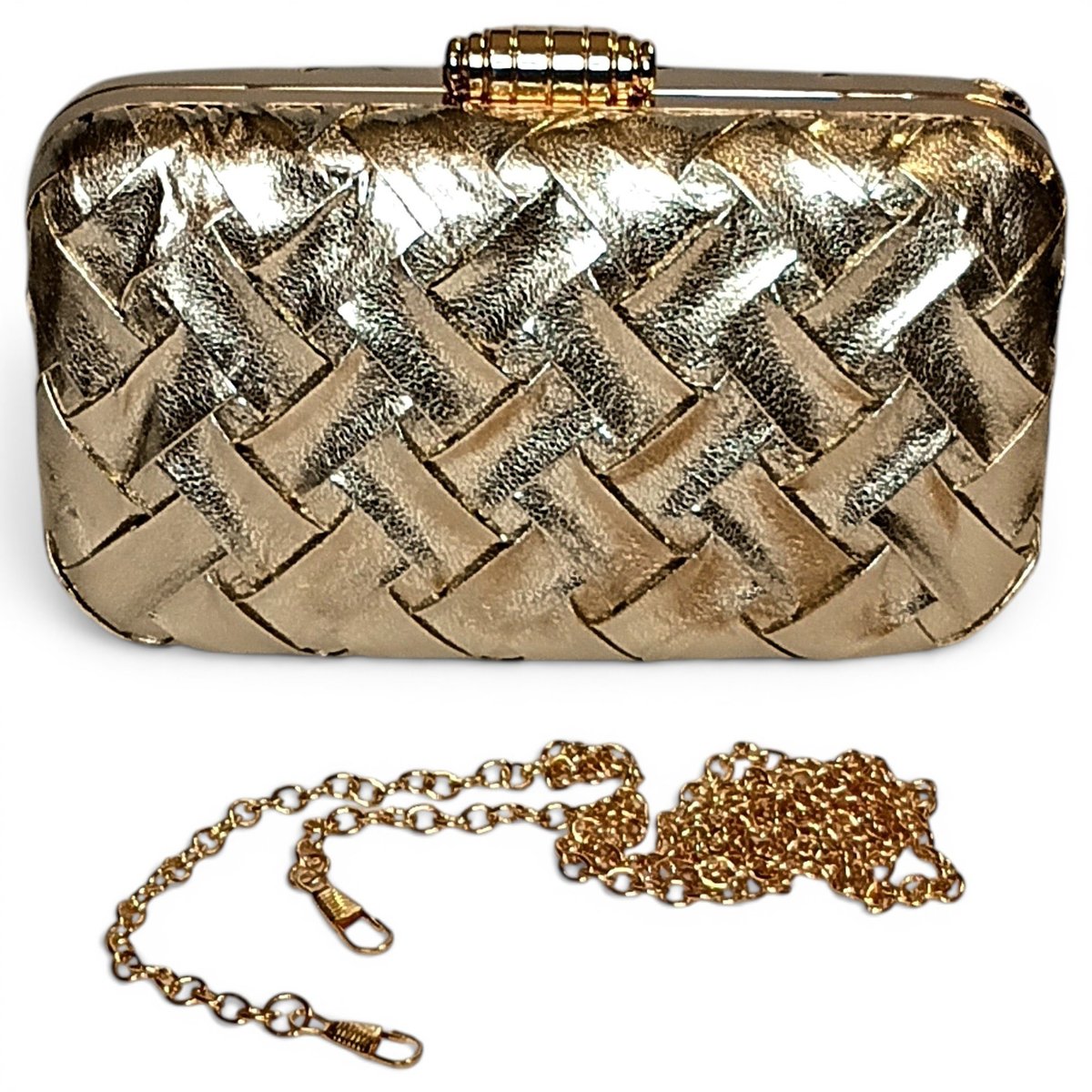 Vegan leather clutch bag