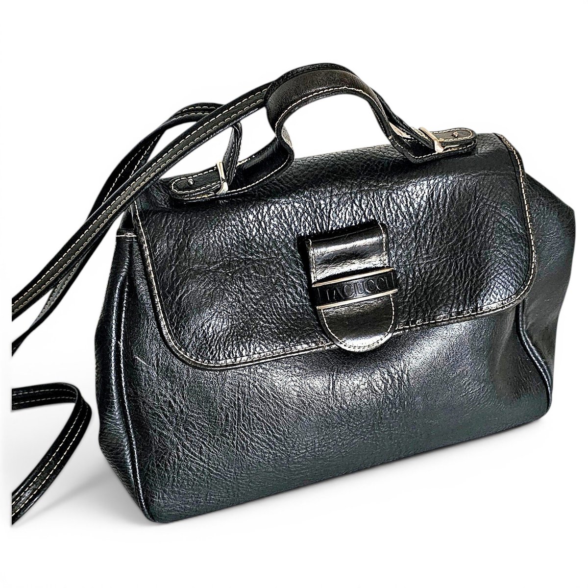 Leather bowling bag