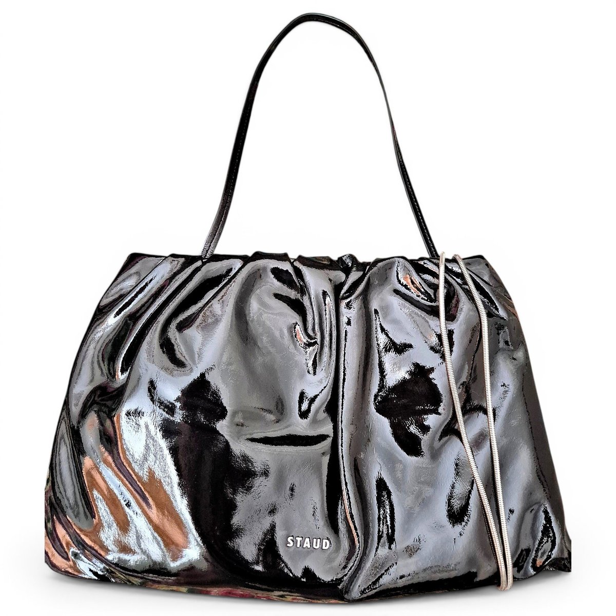Patent leather handbag