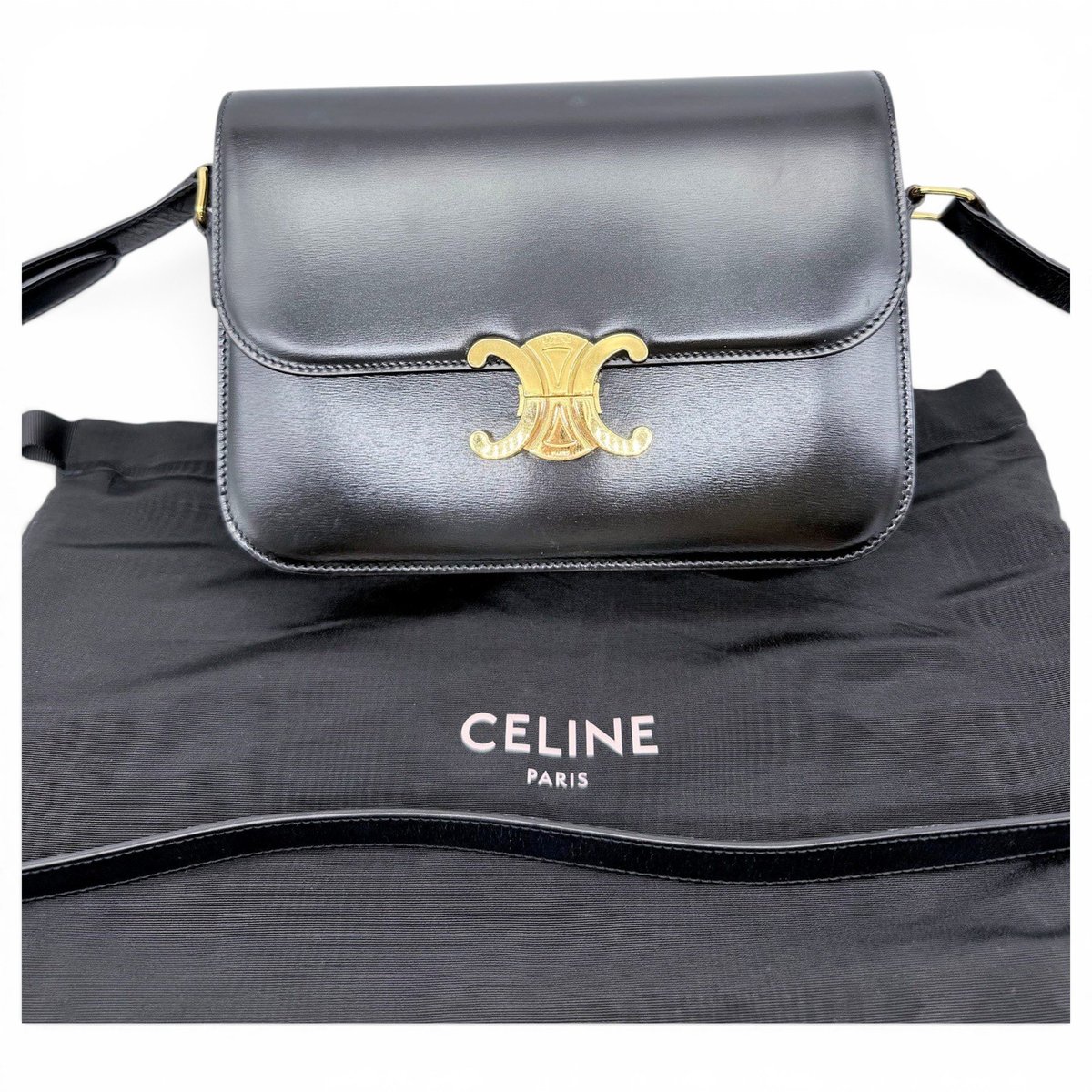 Triomphe leather handbag