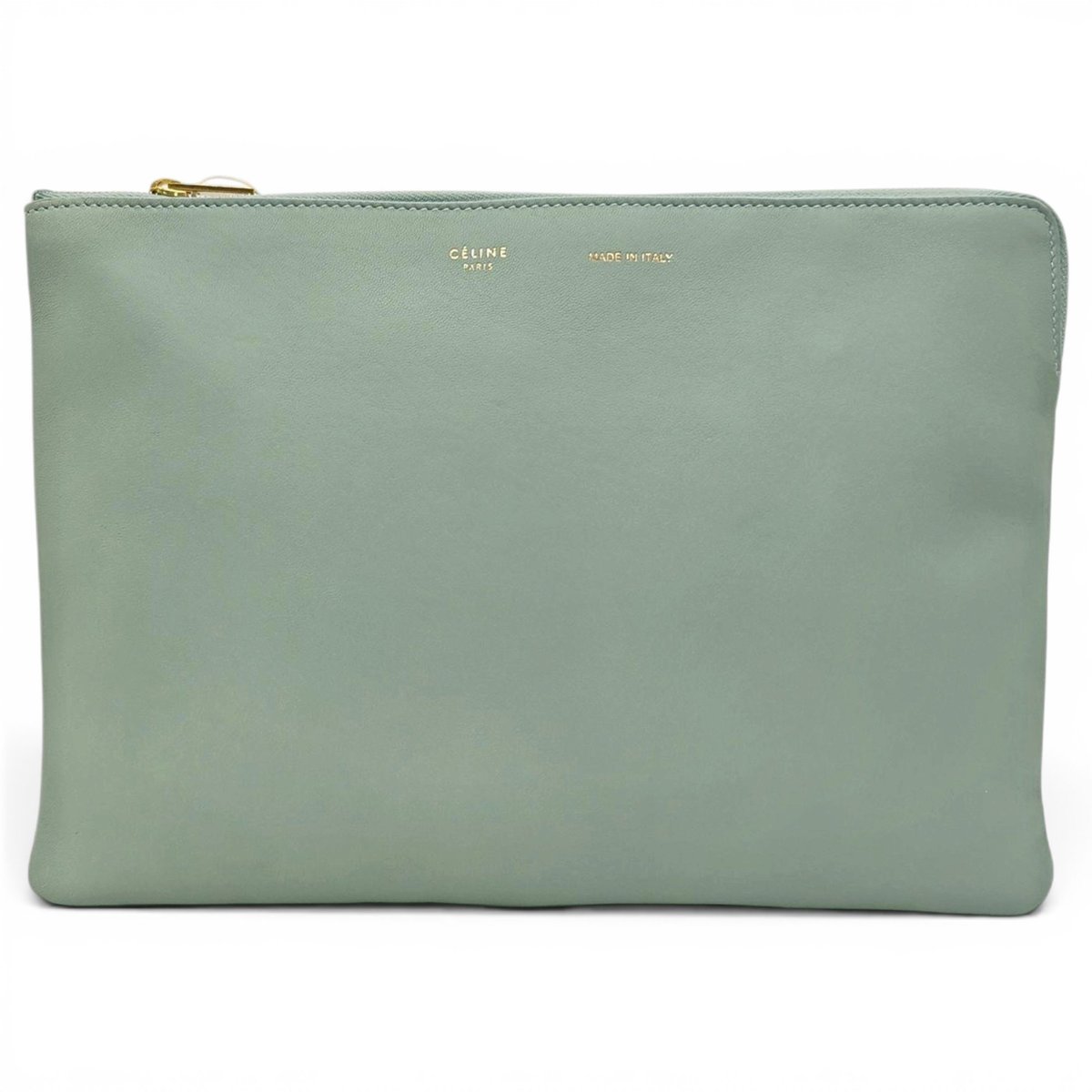 Triomphe Vintage leather clutch bag