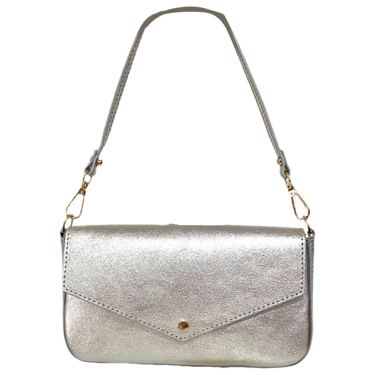 Leather clutch bag