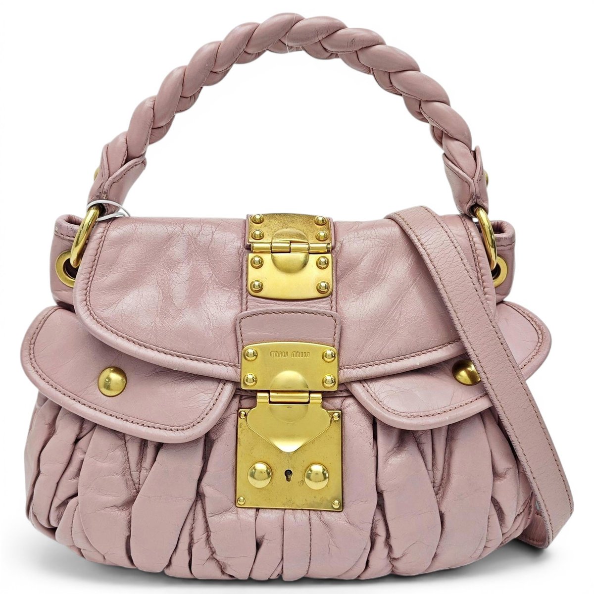 Coffer leather handbag