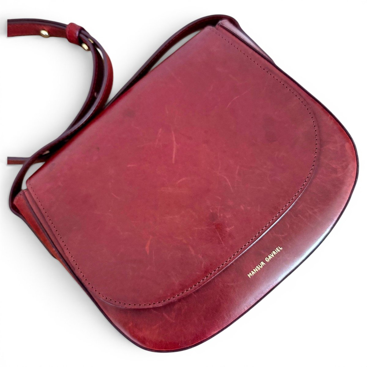 Envelope leather crossbody bag