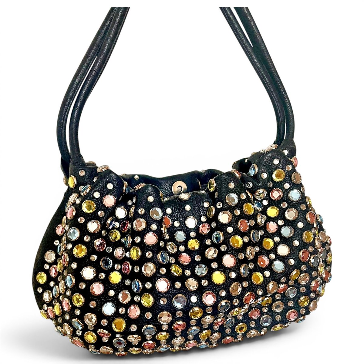 Domino leather handbag