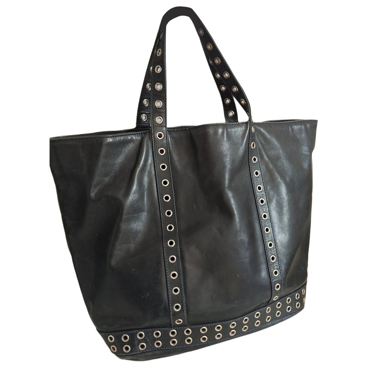 Cabas leather tote