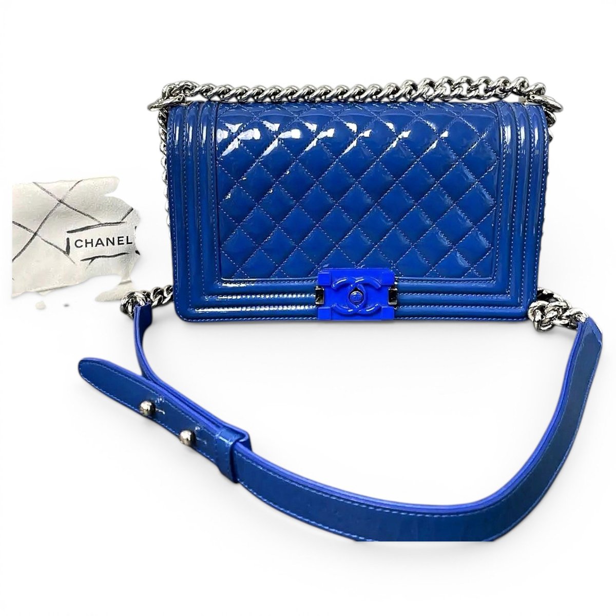 Boy patent leather crossbody bag