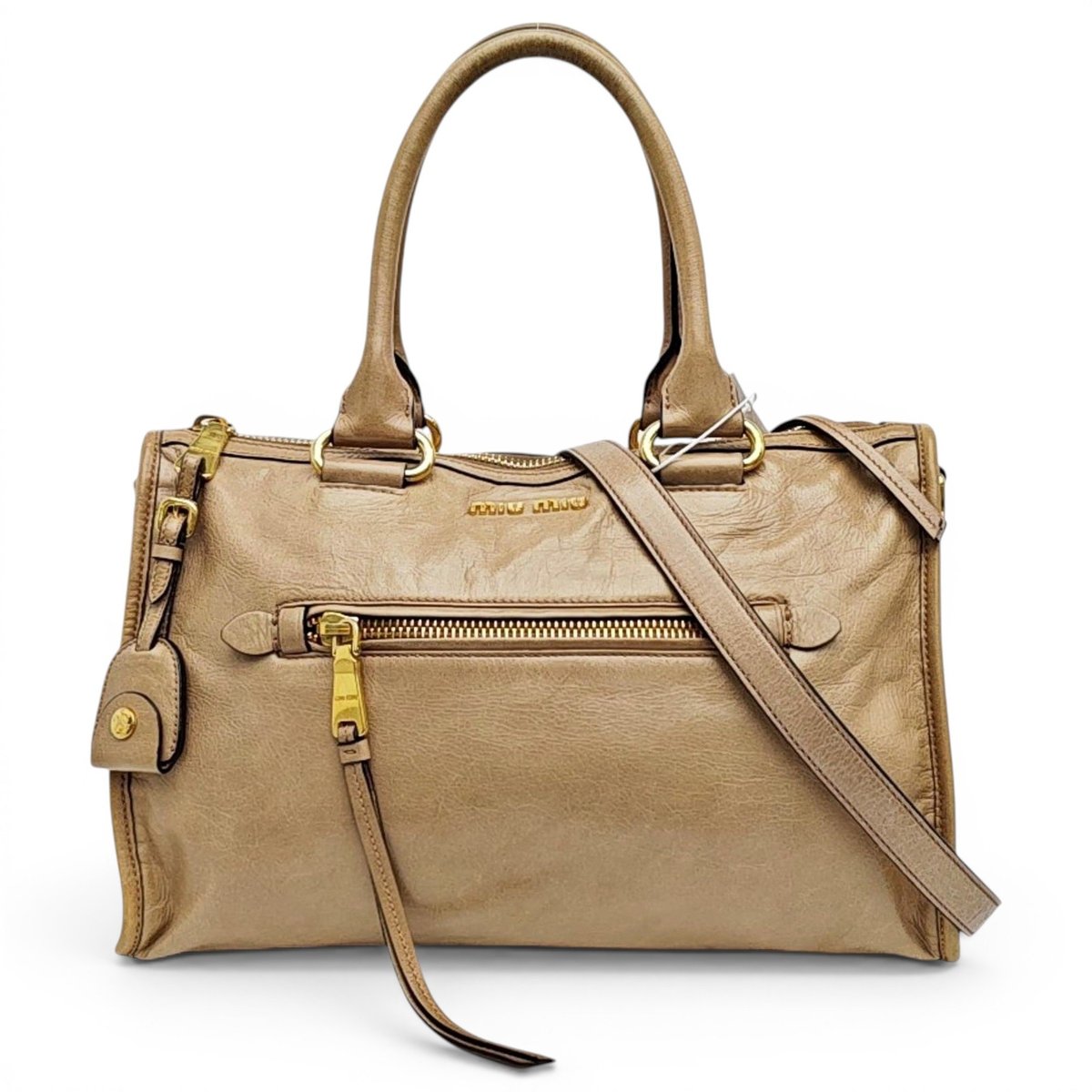 Miu Spirit leather handbag
