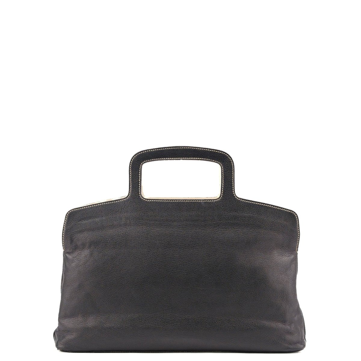 Pocket leather handbag