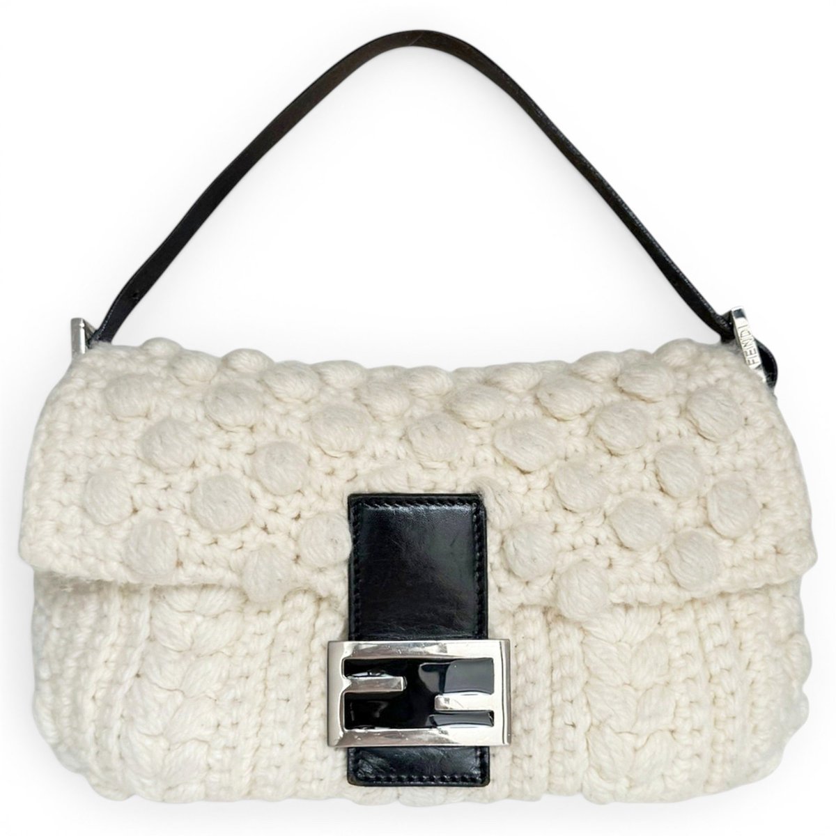 Baguette wool handbag