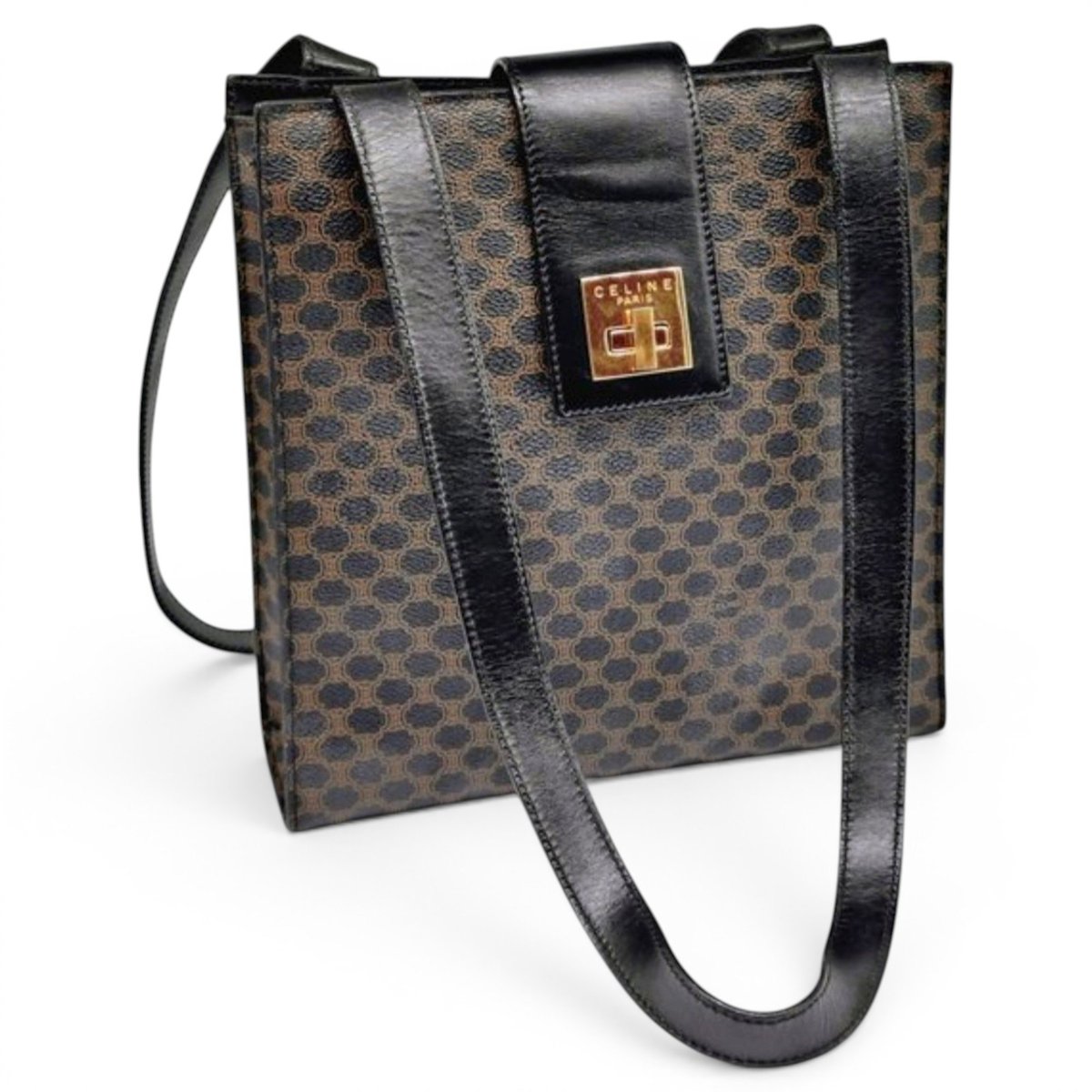 Gusset leather handbag