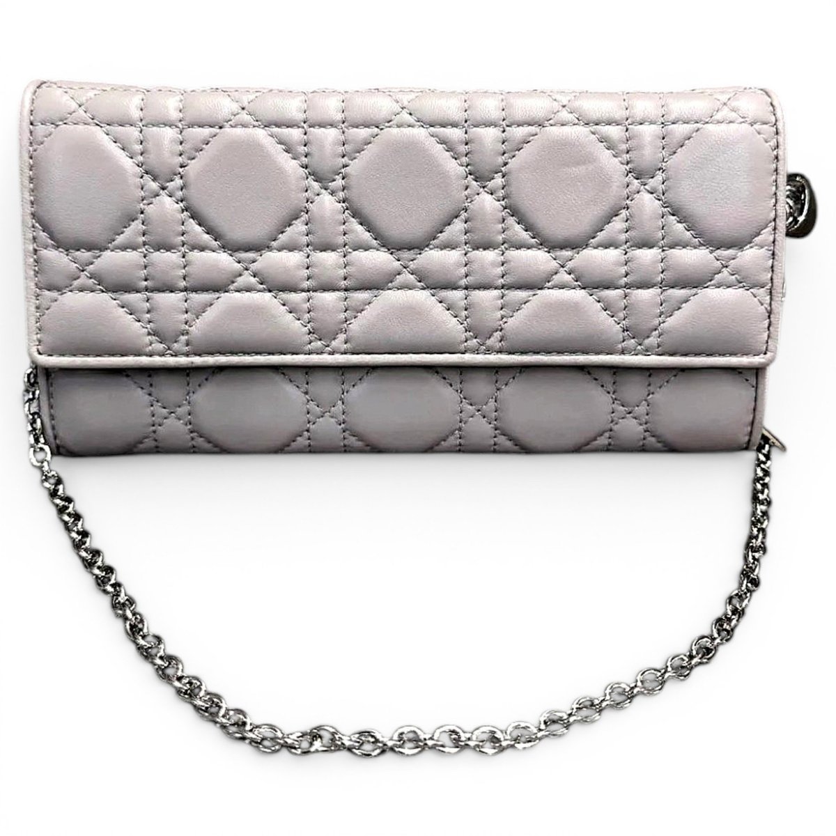 Lady Dior Wallet On Chain leather handbag