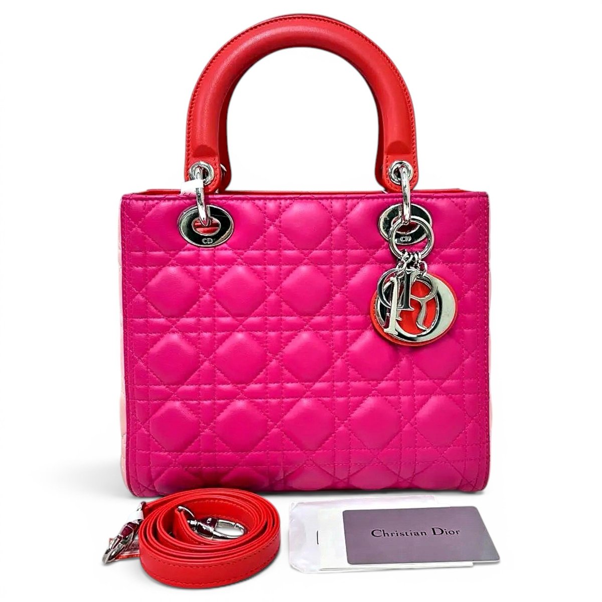 Lady Dior leather crossbody bag