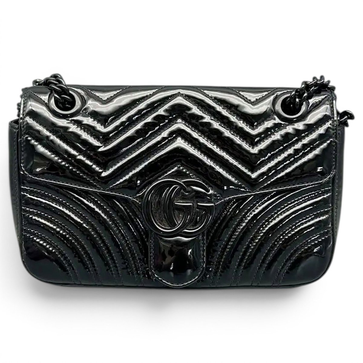 Marmont patent leather crossbody bag