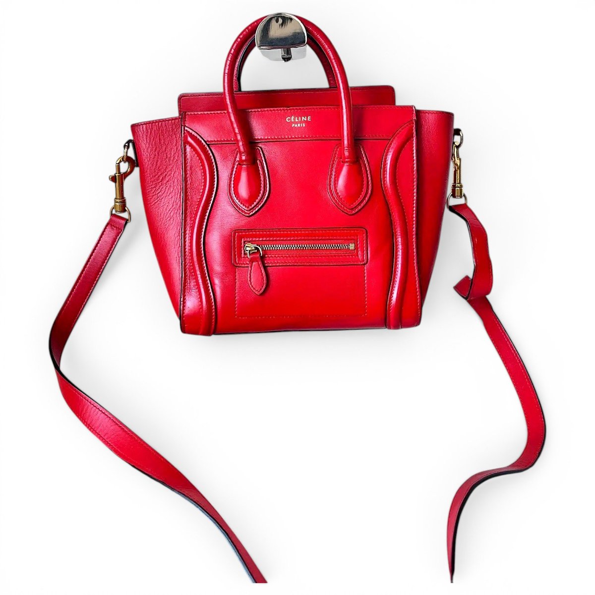 Nano Luggage leather crossbody bag