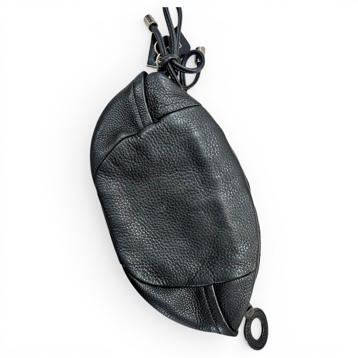 Leather clutch bag