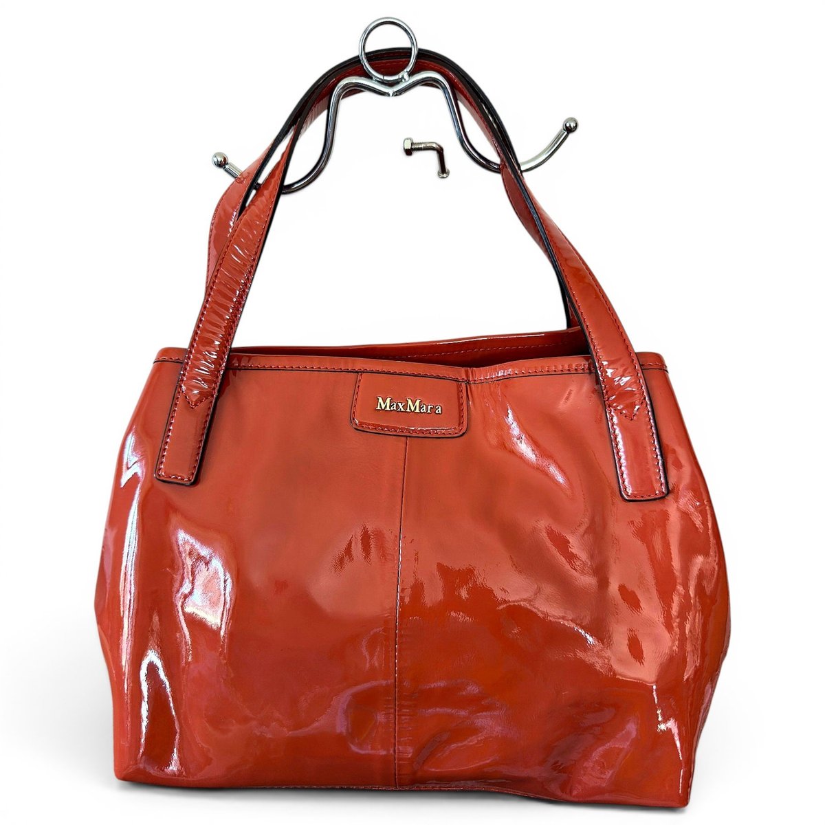 Patent leather handbag