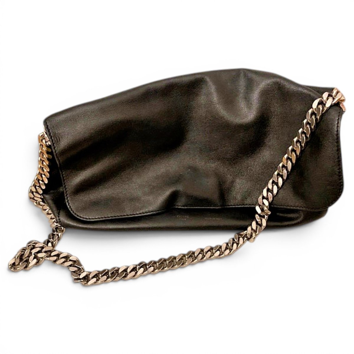 Gourmette leather handbag