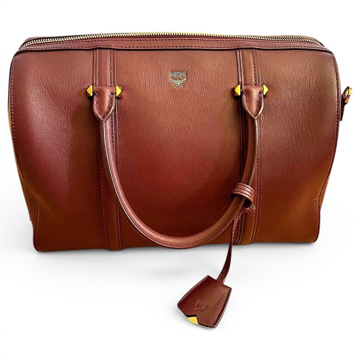 Boston leather handbag