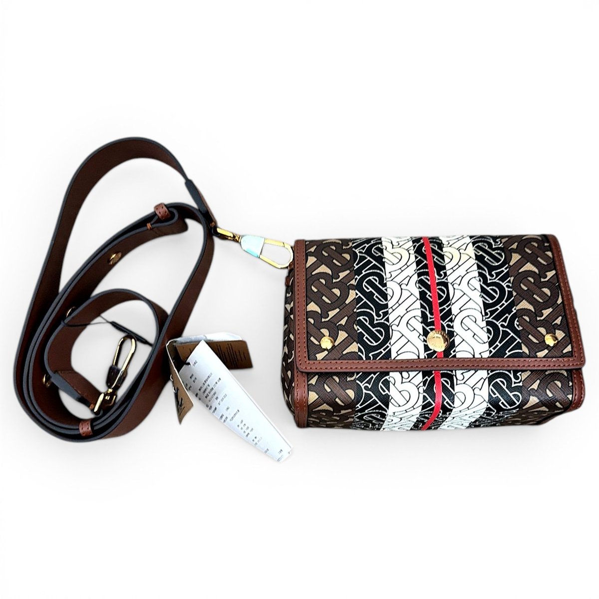 Pocket leather crossbody bag