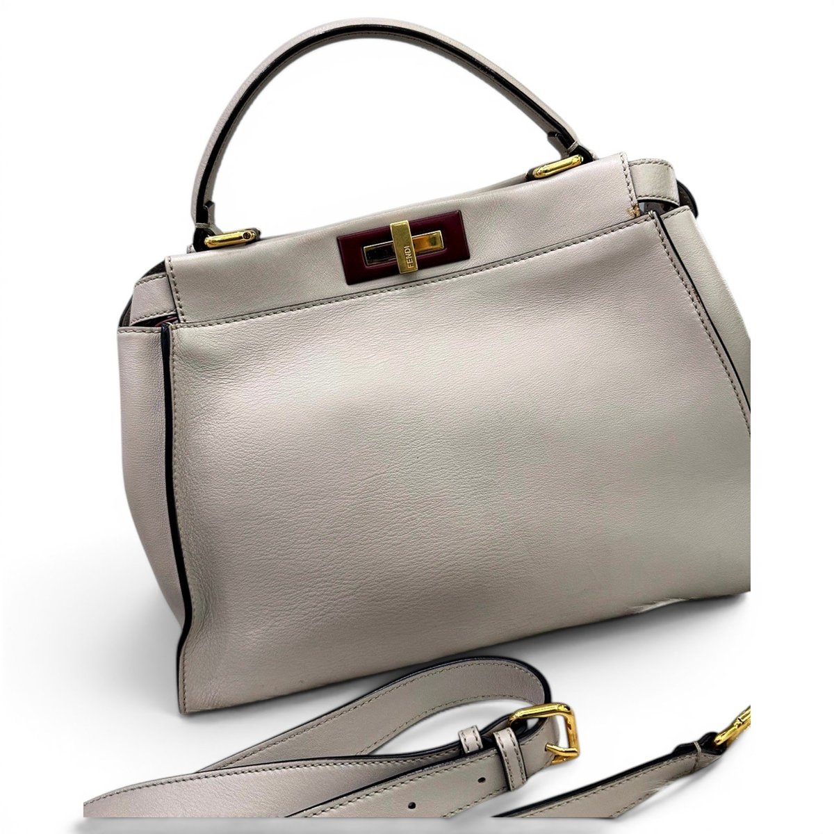 Peekaboo leather handbag