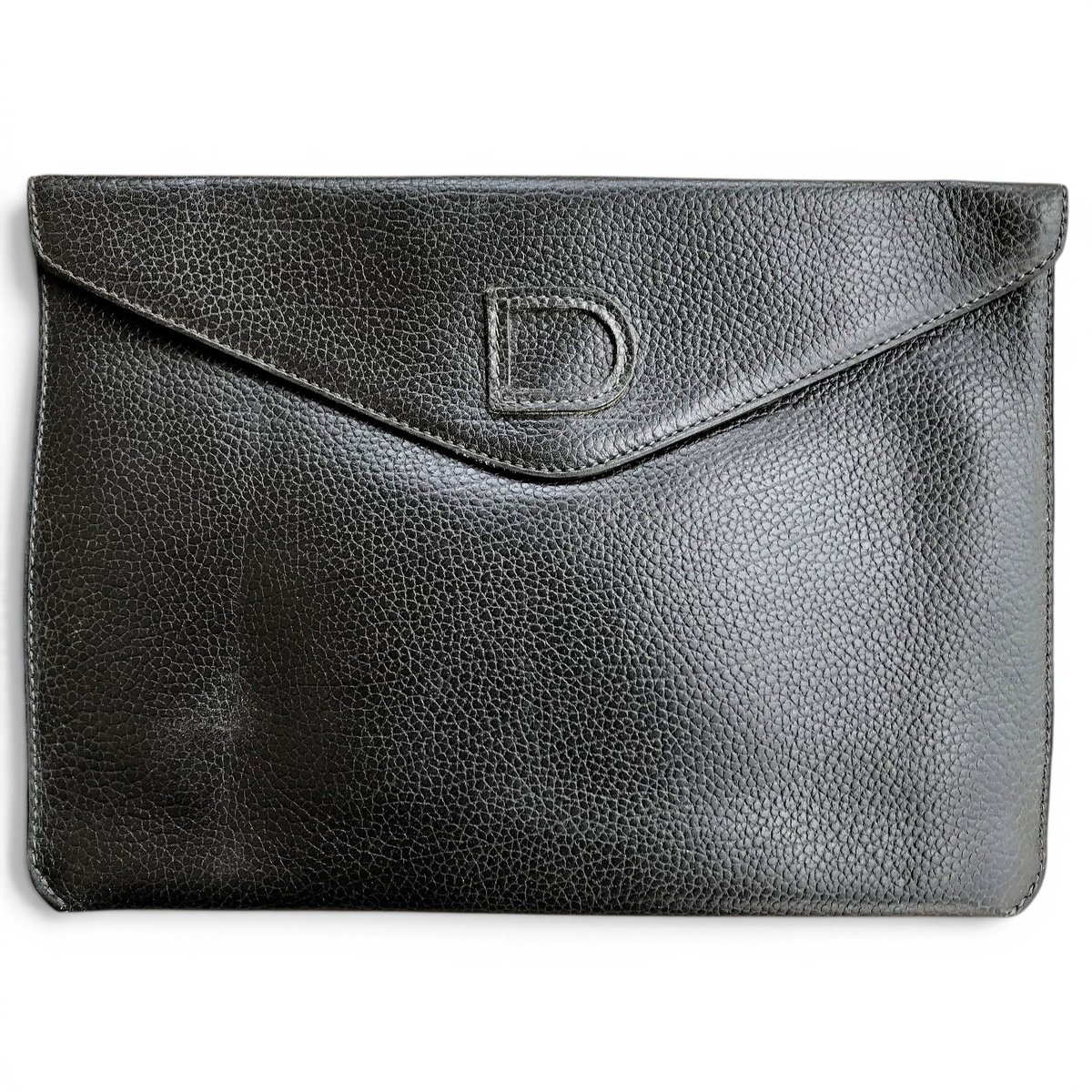 Leather clutch bag