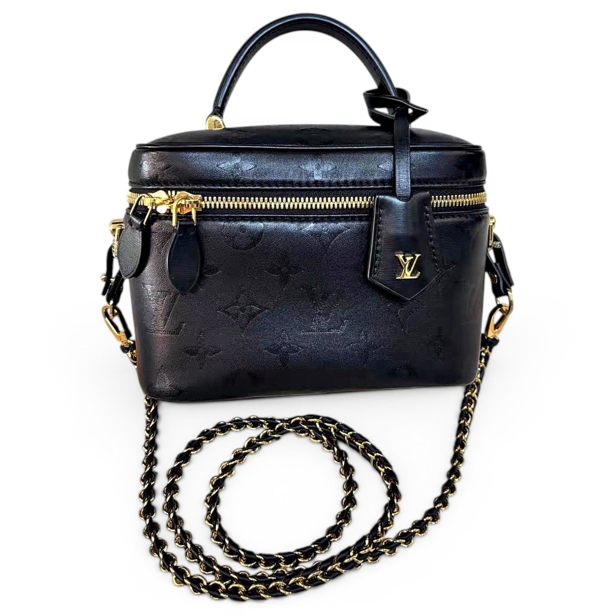 Vanity leather handbag