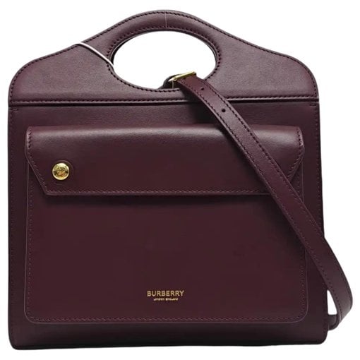 Pocket leather handbag