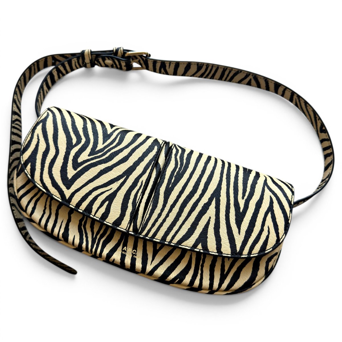 Demi-lune leather handbag