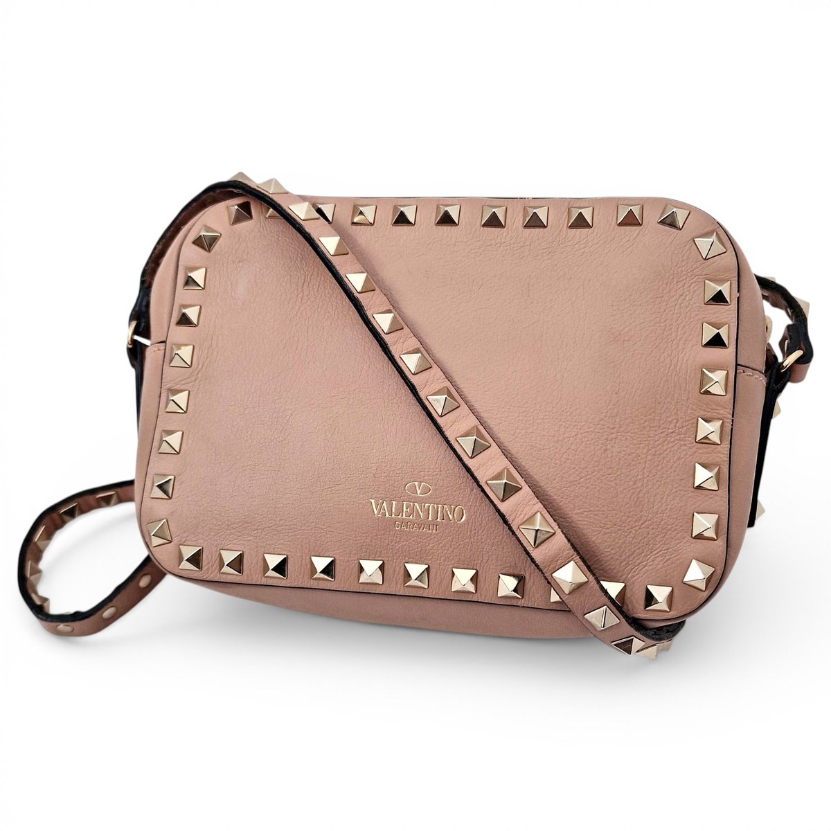 Rockstud leather crossbody bag
