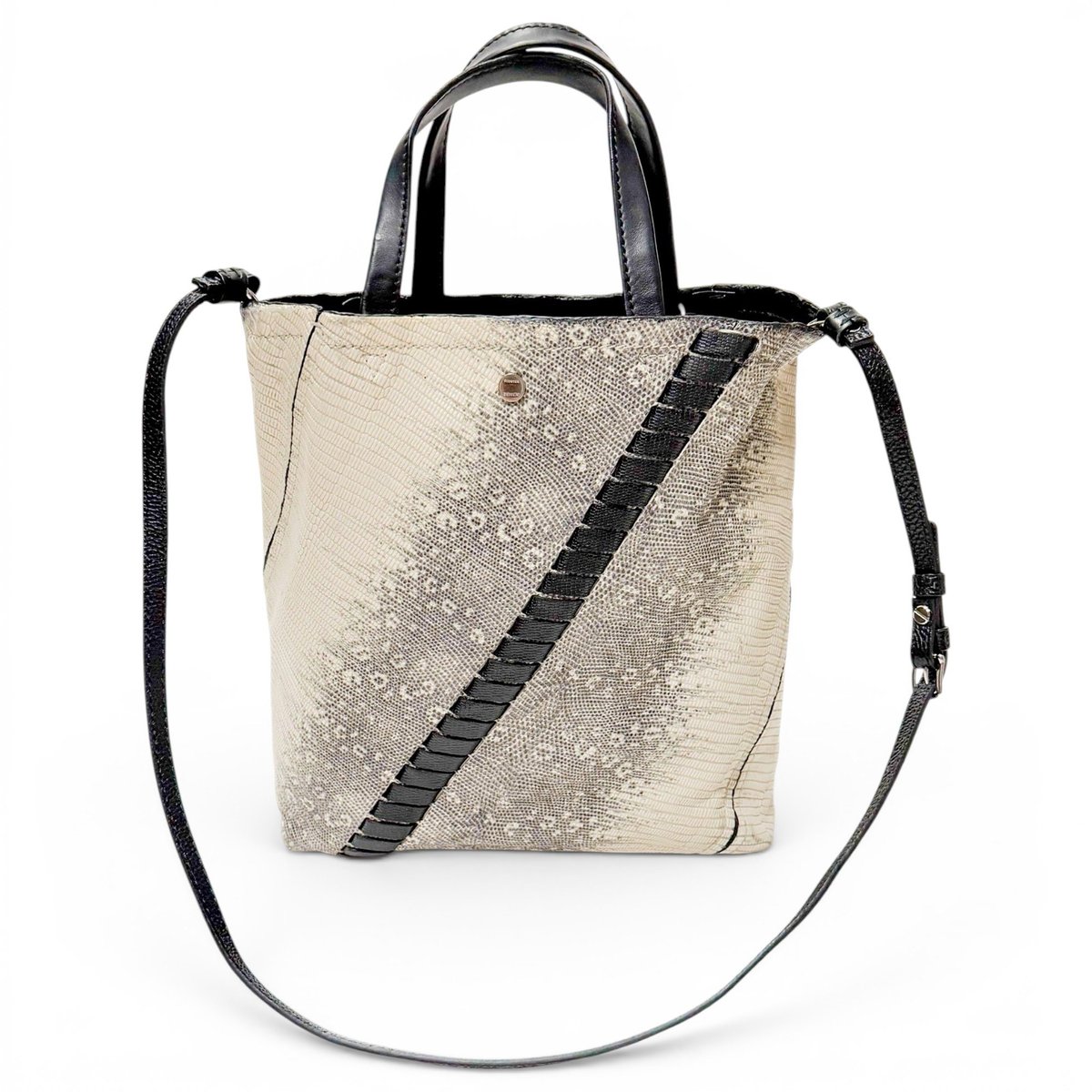 Hex leather tote