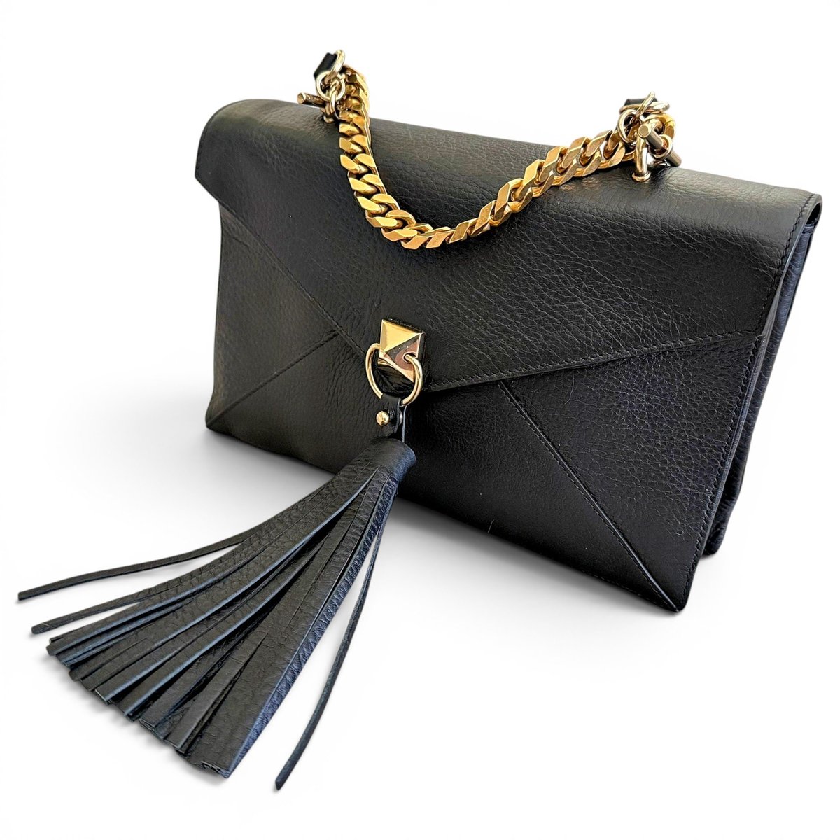 Leather clutch bag