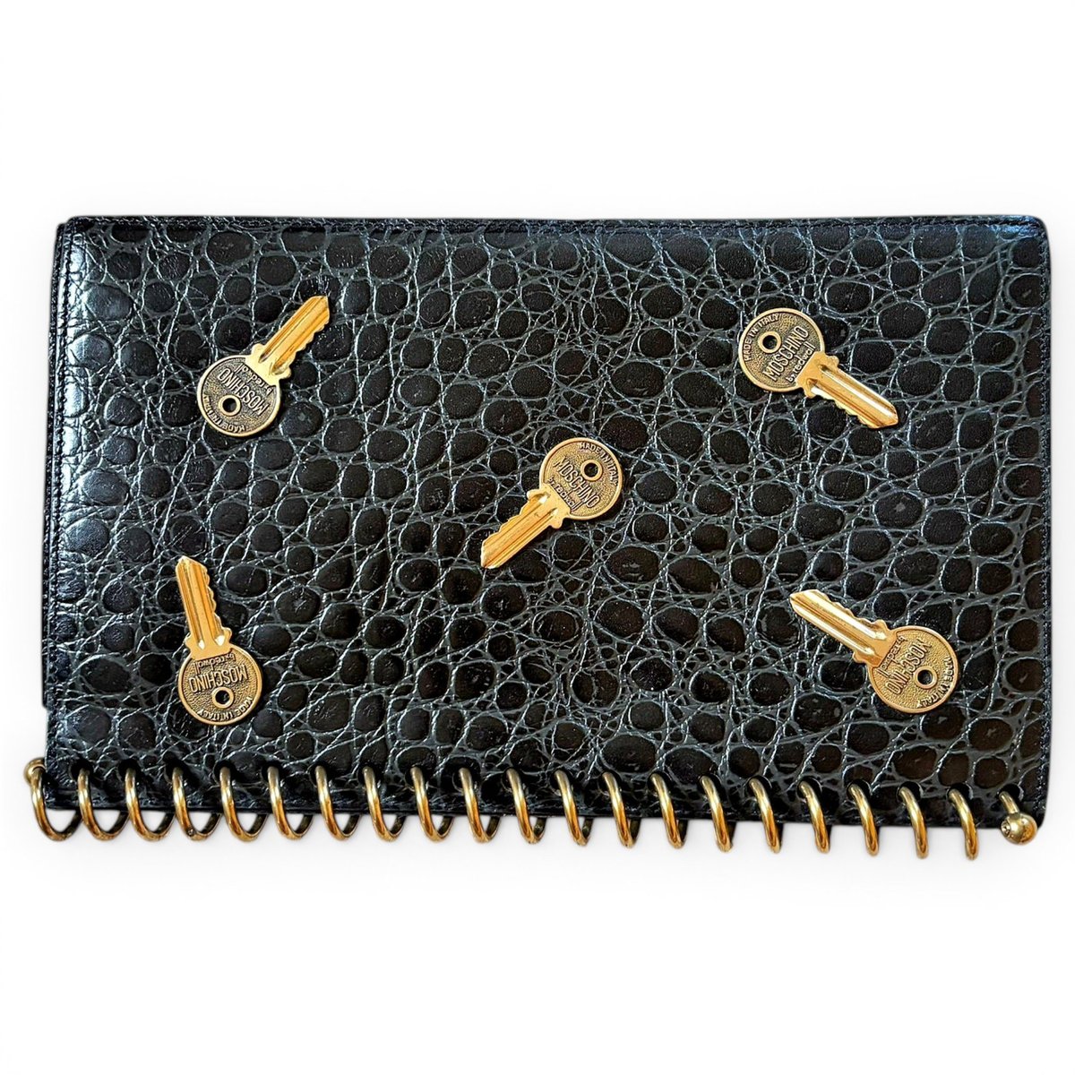 Leather clutch bag