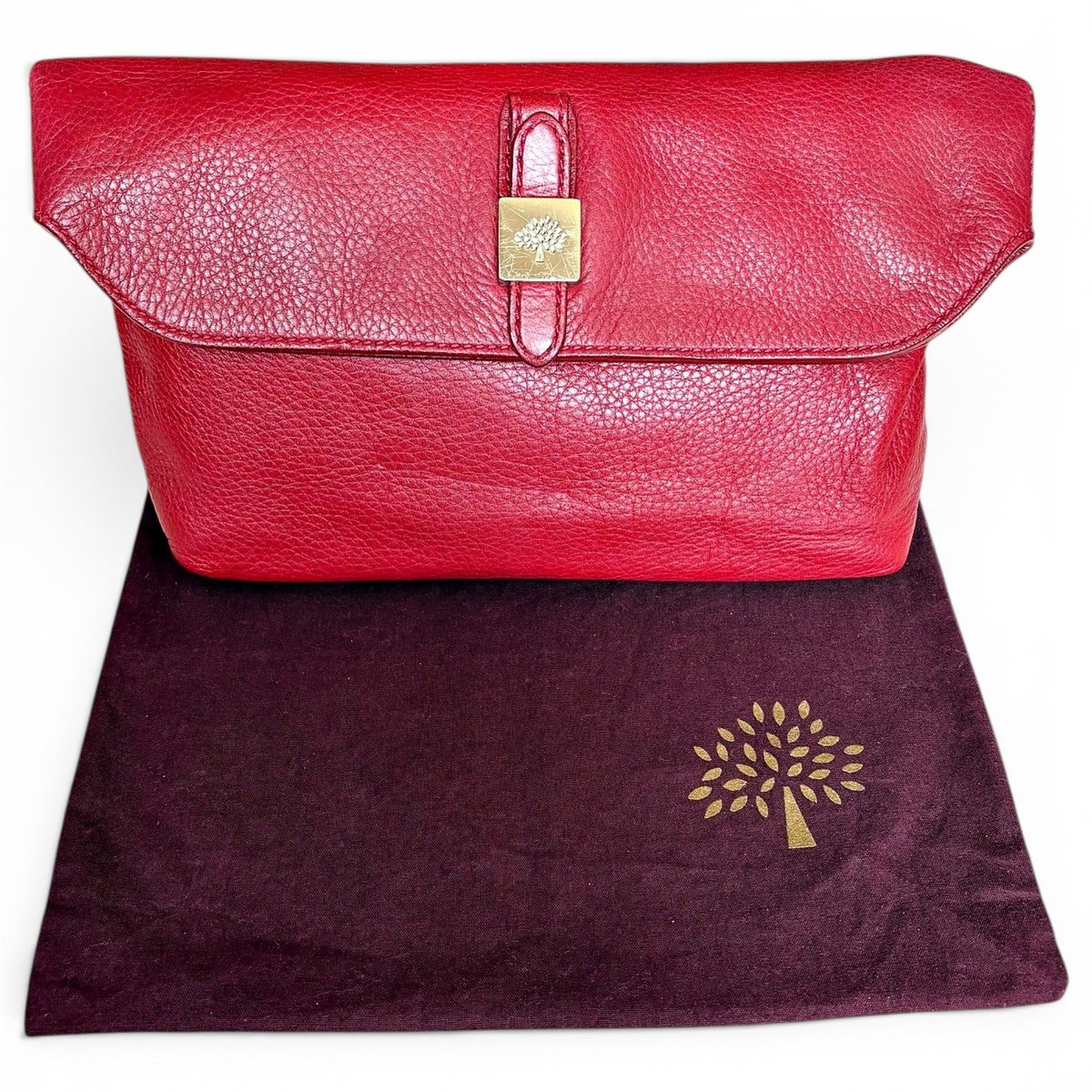 Leather clutch bag