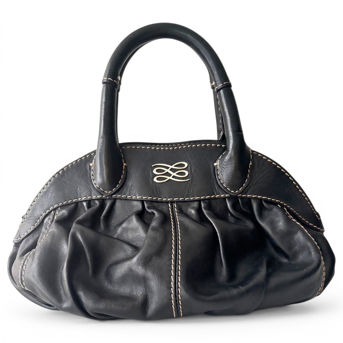 Gousset leather handbag