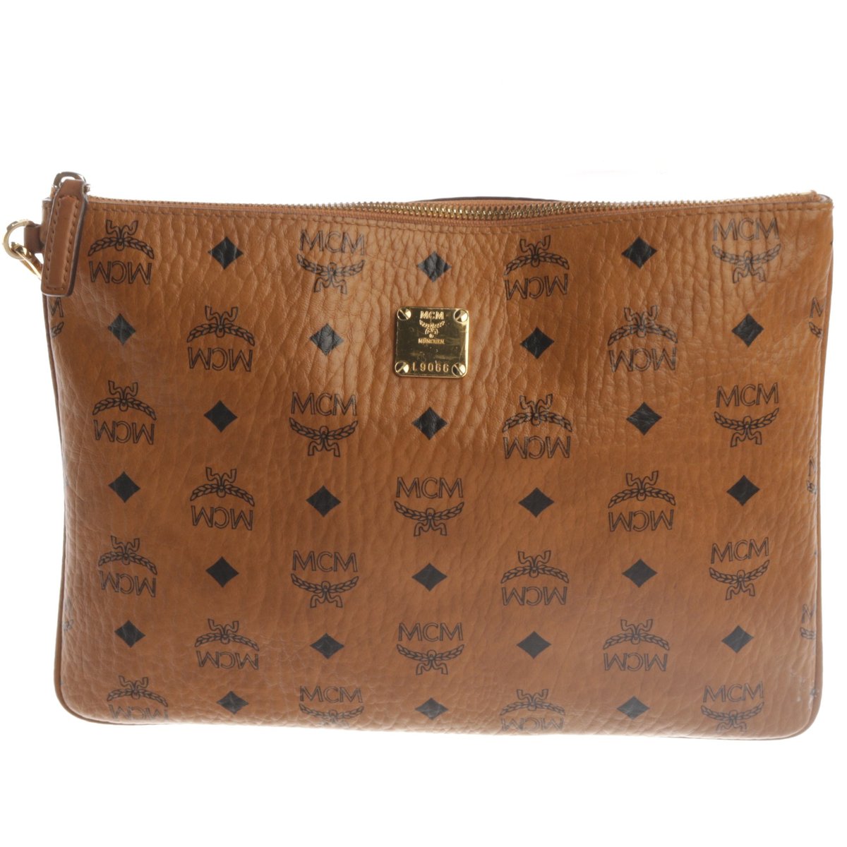 Leather clutch bag