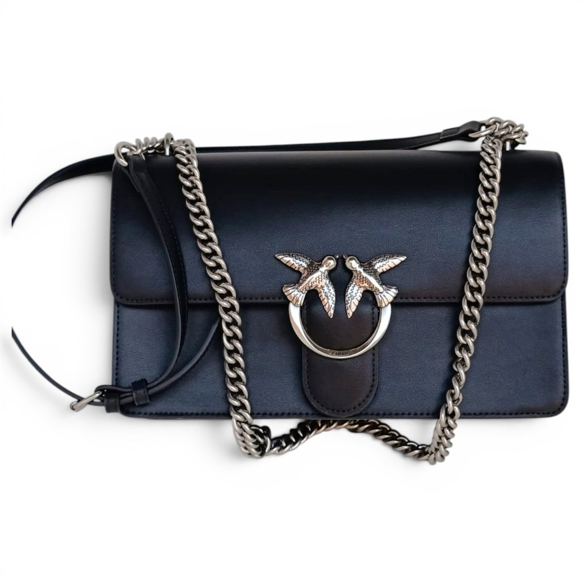 Leather clutch bag