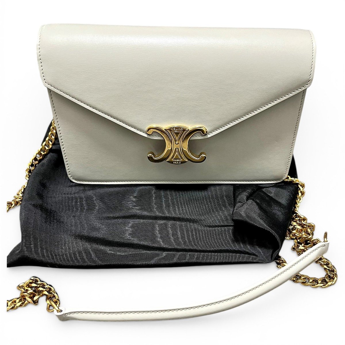 Triomphe chain leather mini bag