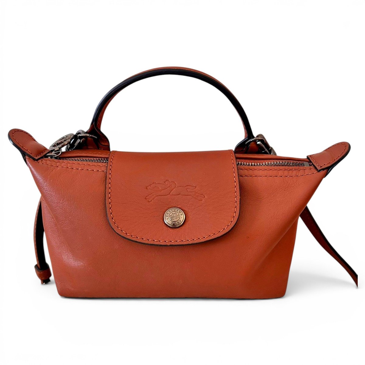 Pliage leather crossbody bag