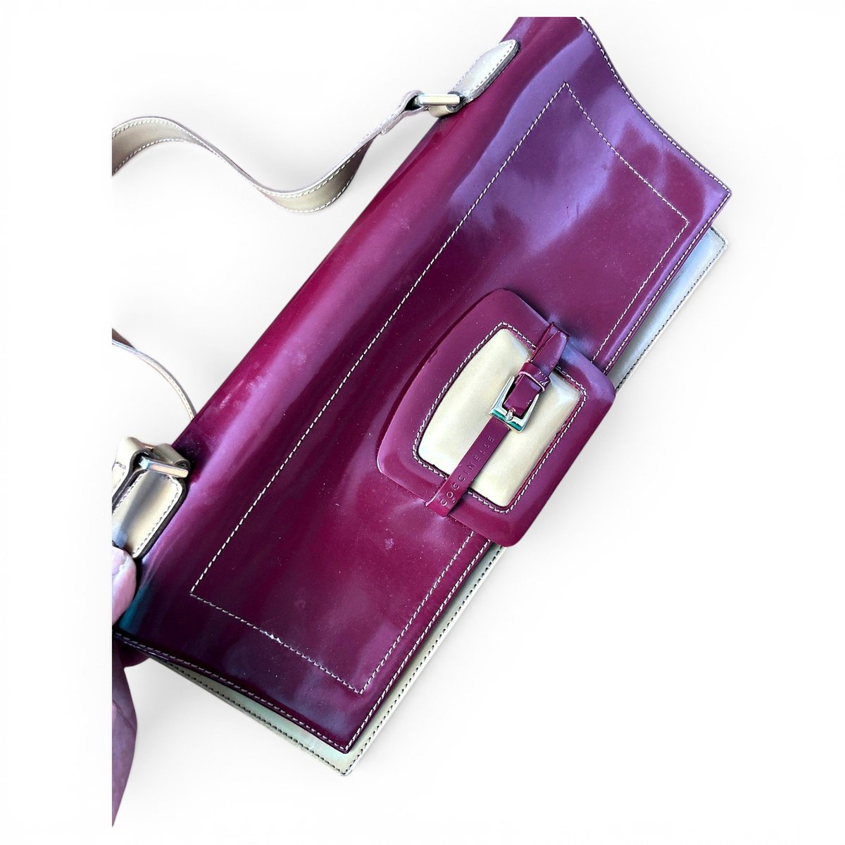 Patent leather handbag