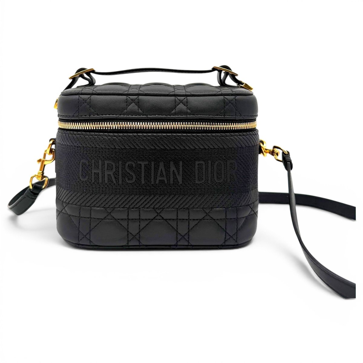 Vanity lady dior leather crossbody bag