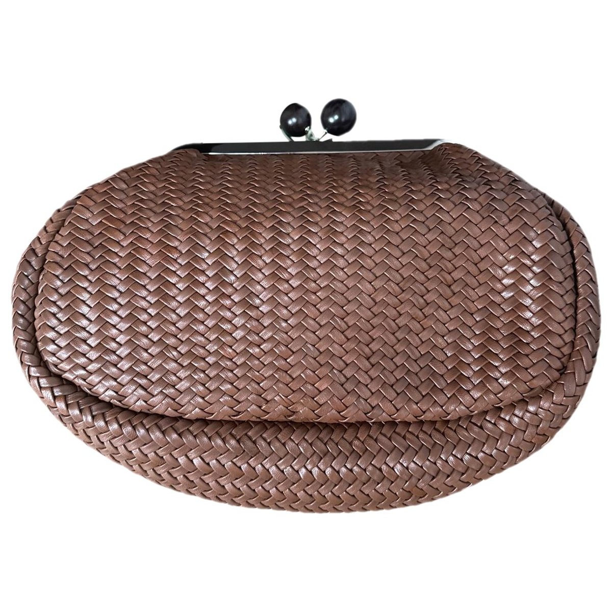 Leather clutch bag