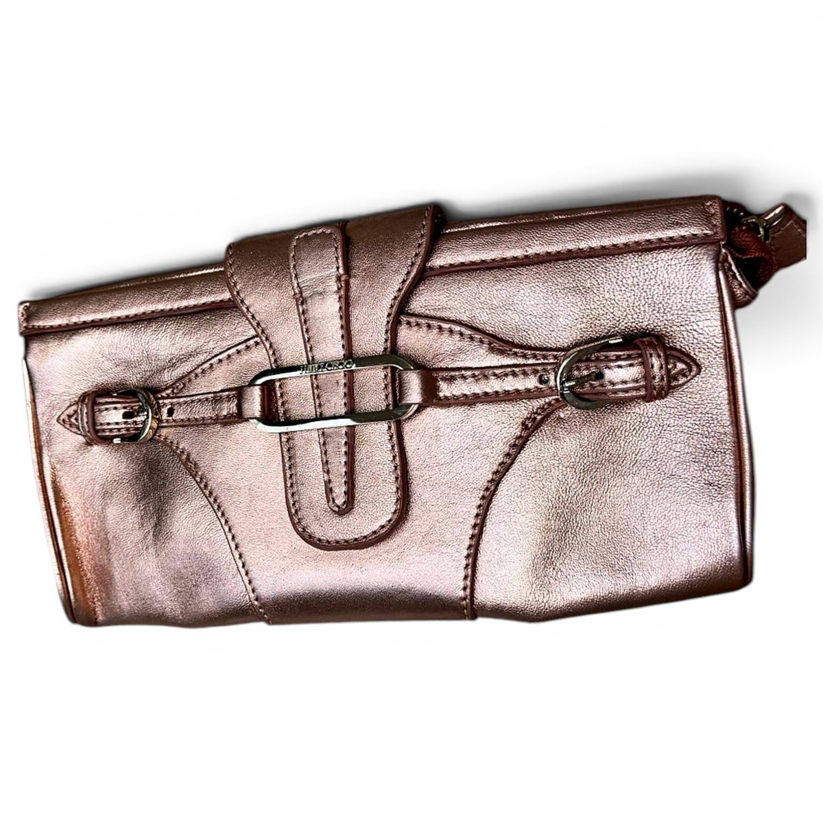 Leather clutch bag
