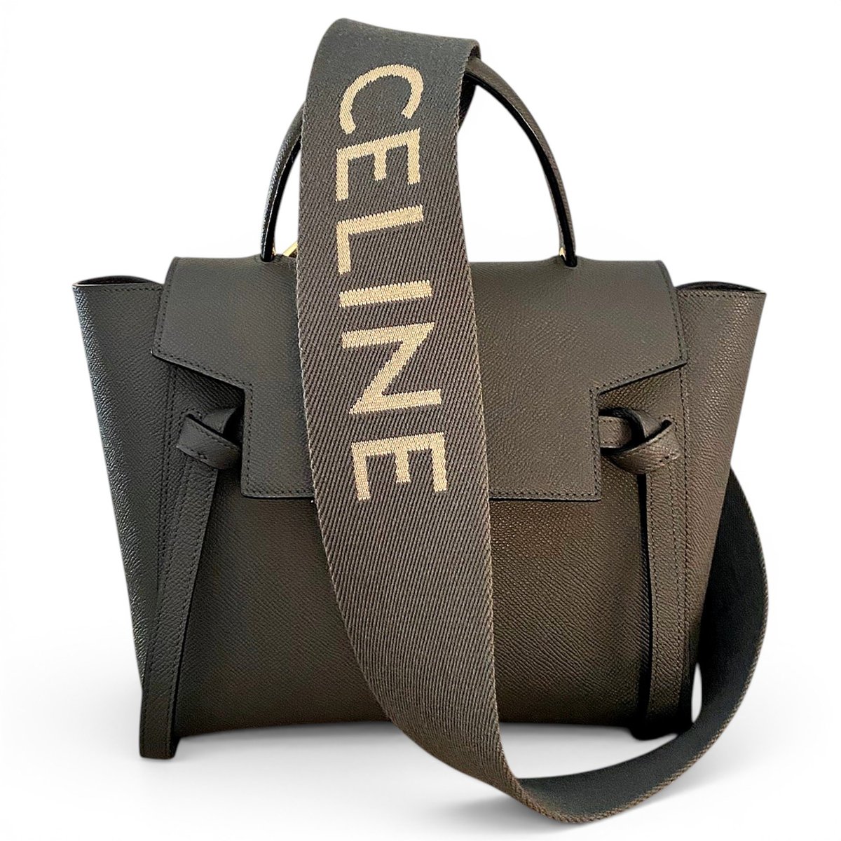 Belt leather handbag