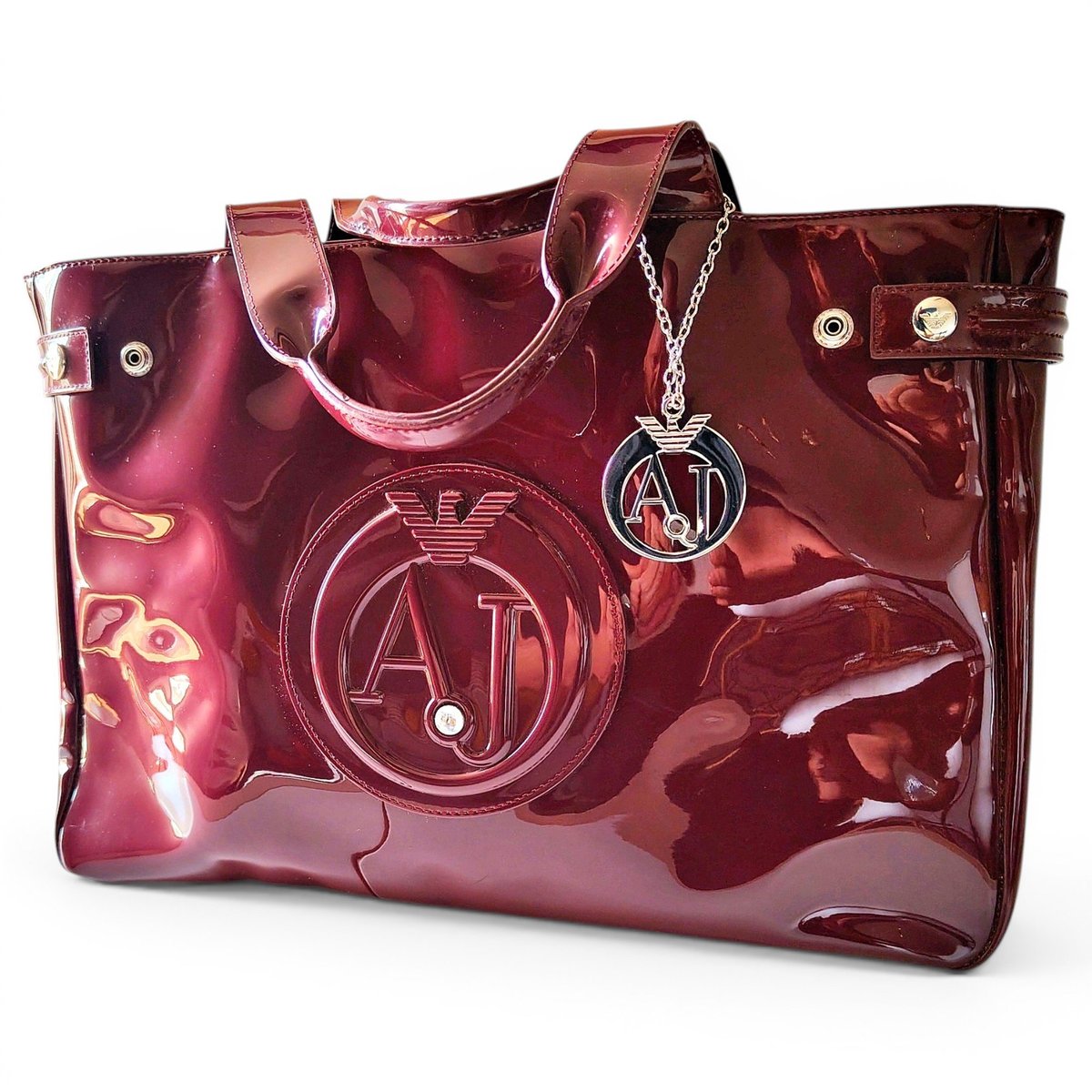 Patent leather handbag