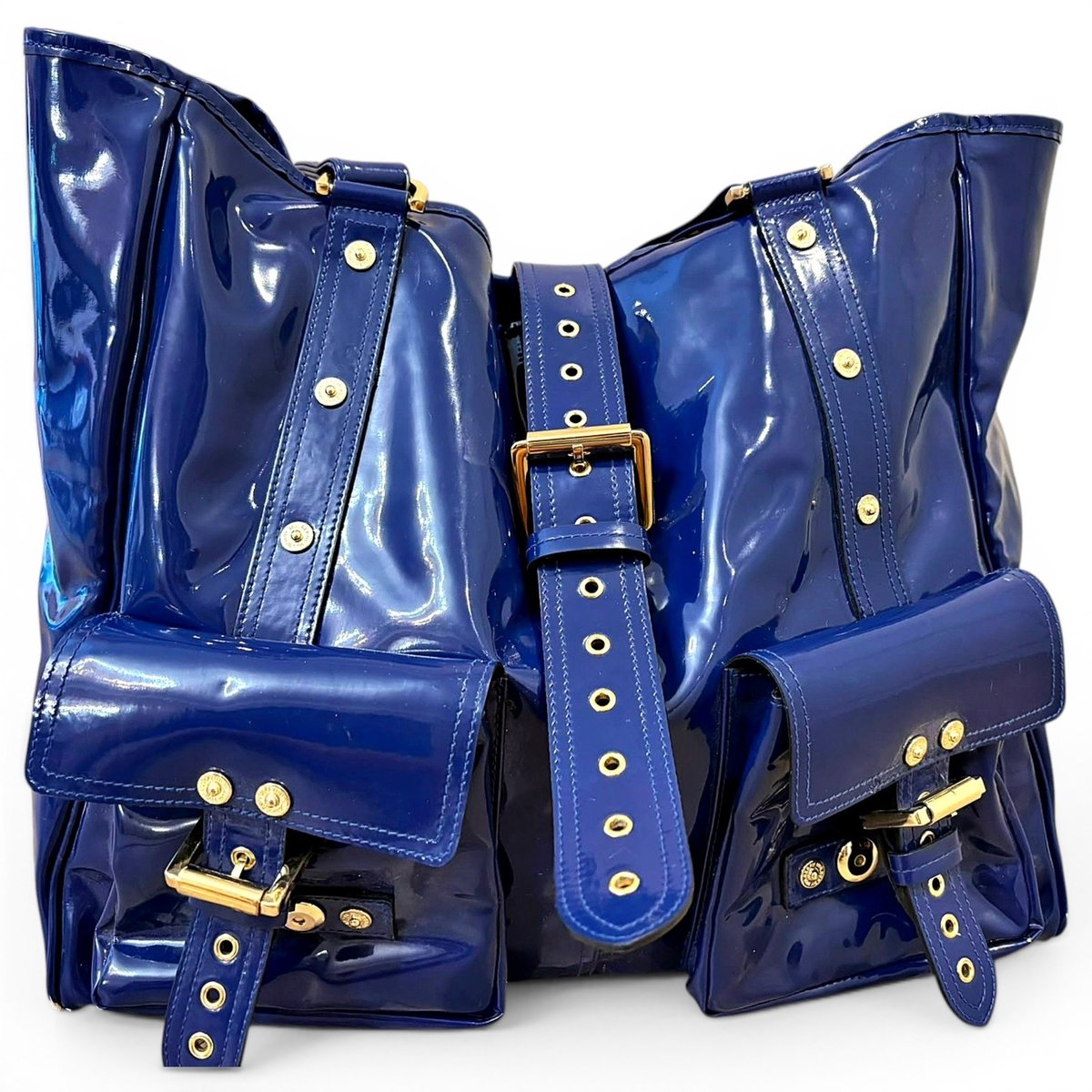 Patent leather handbag