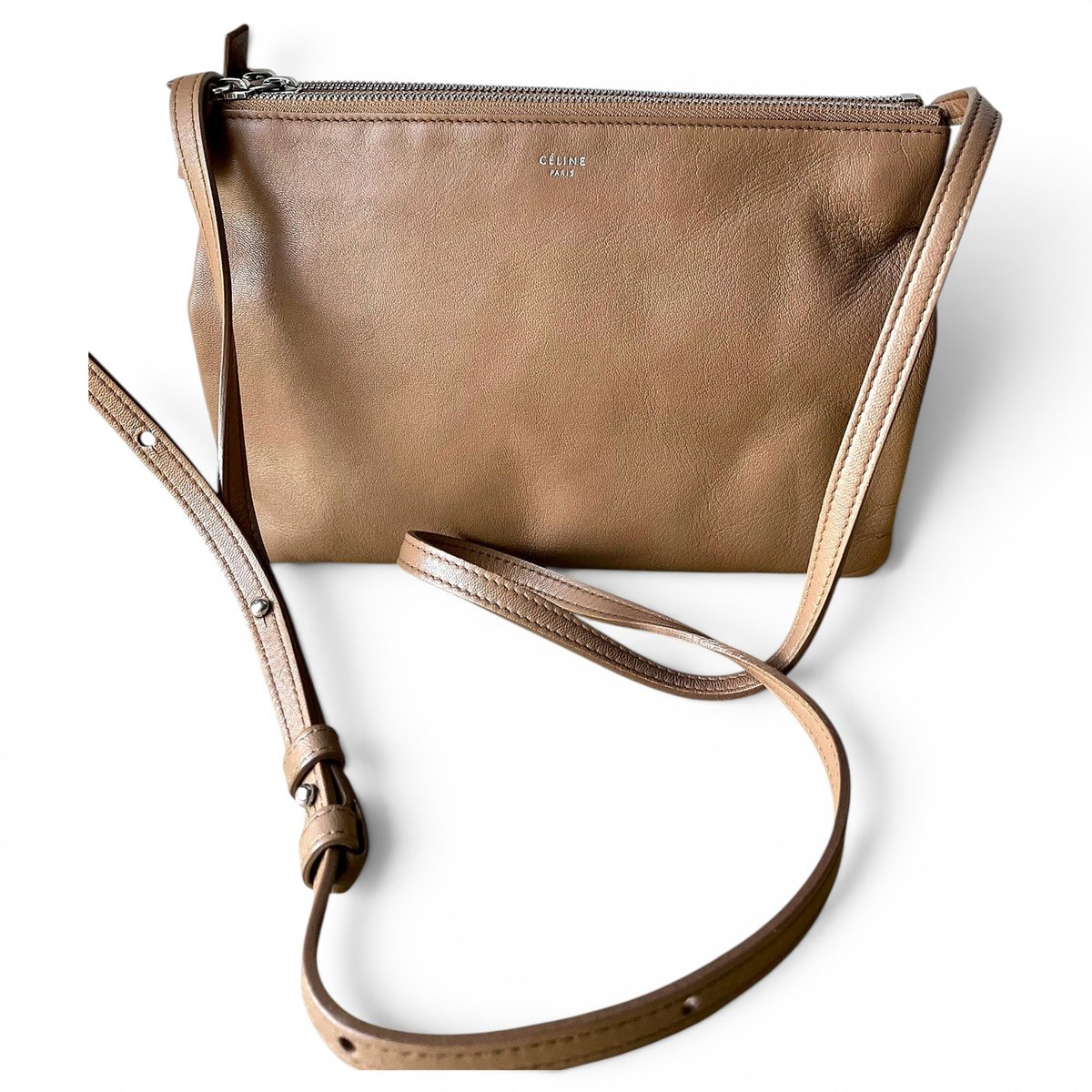 Trio leather crossbody bag