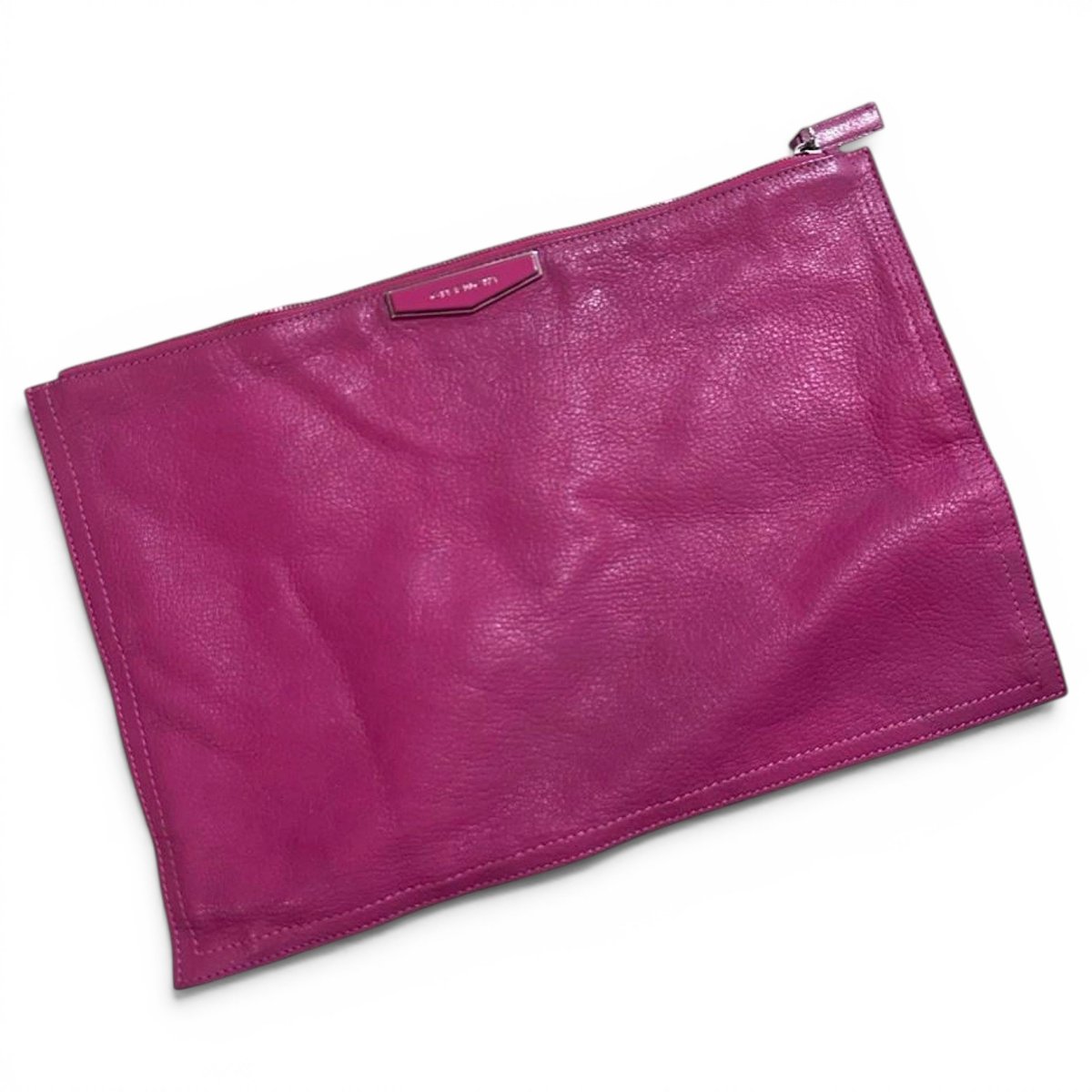 Leather clutch bag