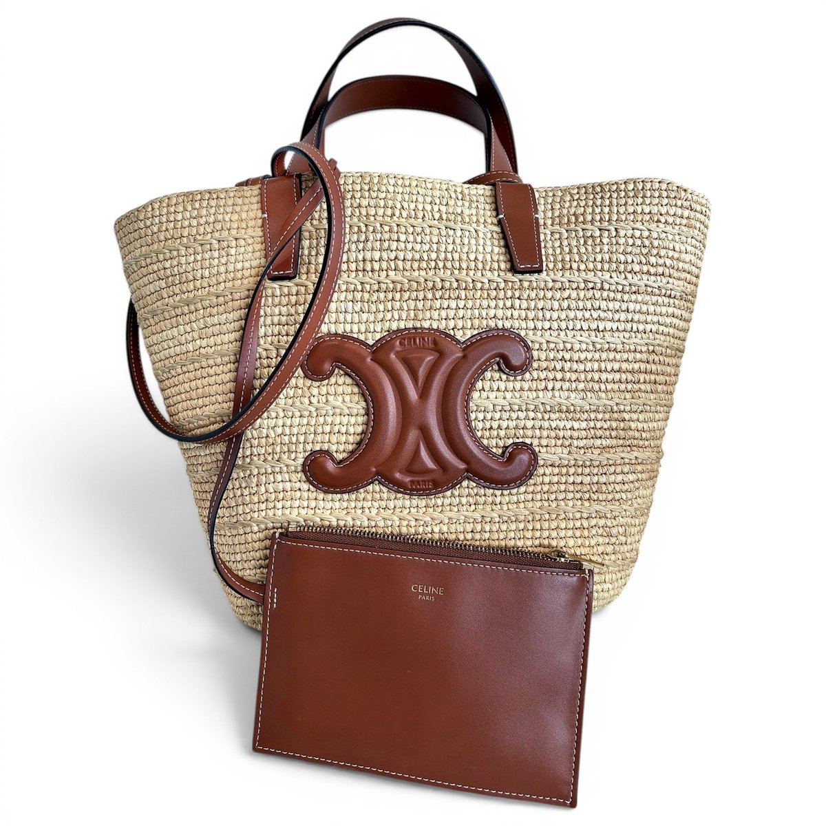 Triomphe leather tote