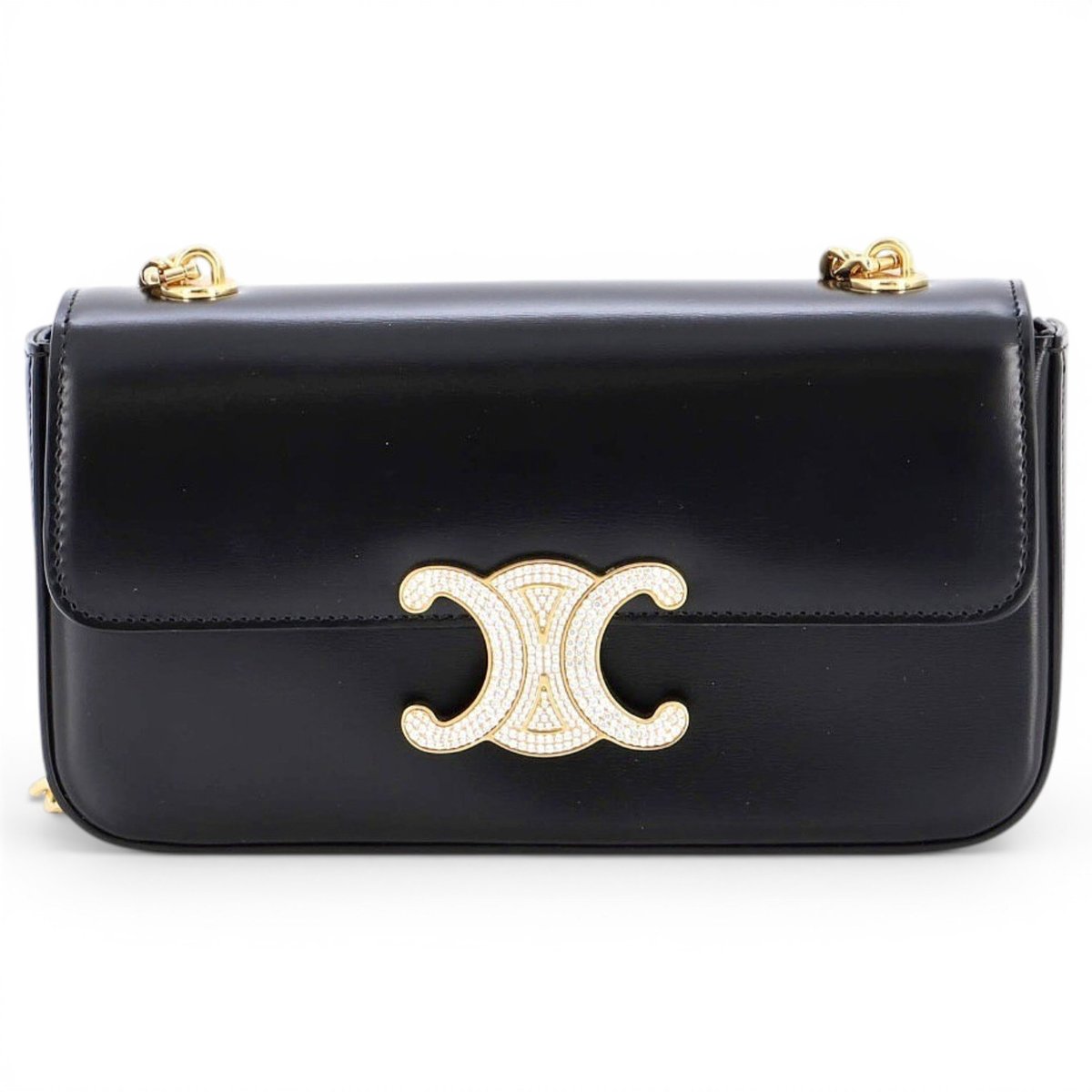 Triomphe chain leather crossbody bag